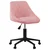 Okretna uredska stolica ružičasta baršunasta
