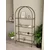 Hanah Home Linda polica za knjige 80 × 172 × 30 cm, antik / providno staklo