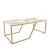 Hanah Home Klub sto Wendy 120x48x60cm Belo-Zlatni