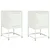 Vidaxl vidaXL Nočne omarice, komplet 2, bele, 36x39x60,5 cm, jeklo