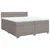Vidaxl Box spring postelja z vzmetnico taupe 200x200 cm blago