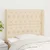 Vidaxl Vzglavje z ušesi krem 93x16x118/128 cm blago