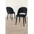 Hanah Home set trpezarijskih stolica Pane 2 kom, antracit tkanina Babyface, crne metalne noge