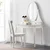 HEMNES Toaletni sto s ogledalom, bela, 100x50 cm