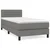 Vidaxl Box spring postelja z vzmetnico temno siva 100x200 cm blago