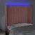 Vidaxl LED posteljno vzglavje roza 83x16x118/128 cm žamet