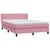Vidaxl Box spring postelja z vzmetnico roza 160x210 cm žamet
