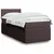 vidaXL vidaXL Box spring postelja z vzmetnico temno rjava 100x200 cm blago, (21291722)