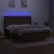 Vidaxl Box spring postelja z vzmetnico LED temno rjava 160x200cm blago