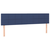 vidaXL Box spring postelja z vzmetnico LED modra 200x200 cm blago