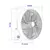 ZEVENTI - Zidni ventilator FANNY 50W/230V crni + daljinski upravljač