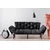 Atelier del Sofa Trosed na razvlačenje Nitta 185x85x70cm Crni