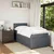 Vidaxl Box spring postelja z vzmetnico temno siva 90x200 cm žamet
