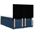 Vidaxl Box spring postelja z vzmetnico modra 140x200 cm blago