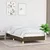 Vidaxl Posteljni okvir brez vzmetnice temno rjav 90x190 cm blago
