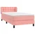 Vidaxl Box spring postelja z vzmetnico roza 90x190 cm žamet
