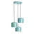 Opviq Luster Yozgat-N-1413, 45-114cm, 45 cm, 3xE27, Tirkizni