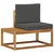 Set vanjskih sofa 3 kom. Prirodna