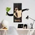 Aberto Design Zidna dekoracija Banksy - Flower Thrower 2, 69x58x3 cm, Crna