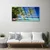 tulup.si Steklena slika Palm tree morje landscape 120x60 cm 2 obešalnika