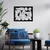 WallXpert metalni zidni ukras RT-AWD-053, apstraktne isprepletane figure, bele linije na crnoj ploči, 58,5 x 41 cm, crni