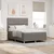 Vidaxl LED Box Spring Postelja z vzglavjem Taupe 140 x 190 cm blago