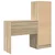 Stol s ladicama s policom s pohranom 2 pcs Sonoma hrast
