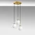 Opviq Luster Orbital-15-14007, 36x36x115cm, IP20, Belo-zlatne boje