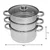 KINGHOFF Parni lonec 4 Elem. 22 cm Kh-3328