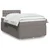 Vidaxl Box spring postelja z vzmetnico taupe 120x200 cm blago
