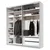 Ormar Sa Kliznim Vratima Includo 225/222/68 cm antracit, bela