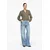 COMMA Bluza oliva/bela