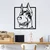 Wallity Zidna dekoracija Doberman, 44 x 54 cm, Crna