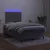 Vidaxl Box spring postelja z vzmetnico LED temno siva 120x200 cm žamet