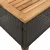 Vrtni stol crni 45 x 45 x 37 cm od poliratana i bagremovog drva
