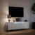 Zidni TV ormarić s LED svjetlima bijeli 135x31x39,5 cm
