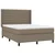 Vidaxl Box spring postelja z vzmetnico LED taupe 140x200 cm blago