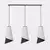 Luster na sajli MODA 3xE27/15W/230V siva/crna