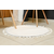 ARTEMIS Okrugli tepih 80x80, Krzneni, Beli