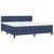 Krevet box spring s madracem LED plavi 160x200 cm od tkanine