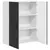 Ormar za Zid PORTO Crna 80 x 31 x 100 cm Konstruirano drvo