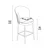 Hanah Home Set barskih stolica Alte, 4 komada, Crni