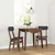 Vidaxl Jedilni stoli z blazinami 2 kosa Brown Solid Wood Rubber