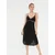 Trendyol Black Lace and Knitted Nightgown with Back Detail and a slit