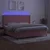 Vidaxl Box spring postelja z vzmetnico LED roza 200x200 cm žamet