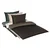Dieter Knoll OBOJESTRANSKA POSTELJNINA STRIPES DK 140/200 cm saten rjava
