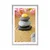 Plakat s paspartujem piramida Zen kamnov - 30x45 silver