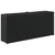 Vrtna sadilica s 2 posude crna 90 x 20 x 40 cm od poliratana