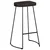 Vidaxl Barski stolčki 2 črni Black 45x40x78 cm trden mangov les