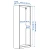 PAX Okvir garderobera, belo b. im. hrastovine, 100x58x201 cm